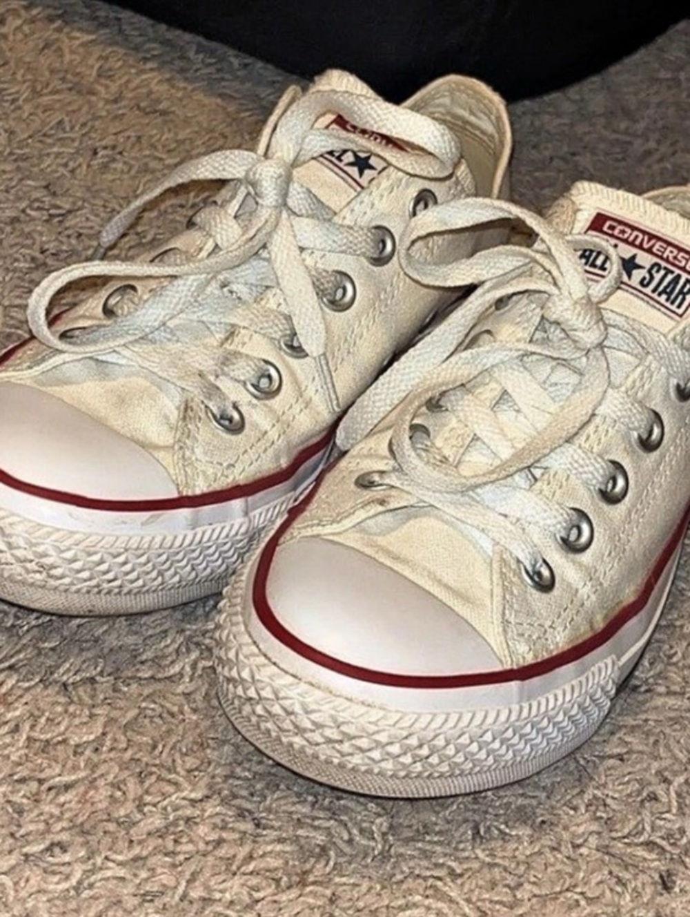 Converse Chuck Taylor All Star Sneakers White & Red Men's US 4.5